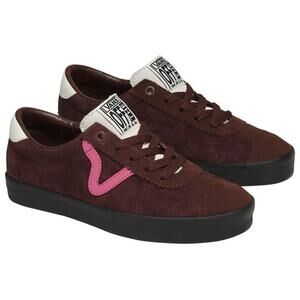 Vans Suede Low Top Sneakers Burgundy Pink Wave US Women 8.5 Men’s 7